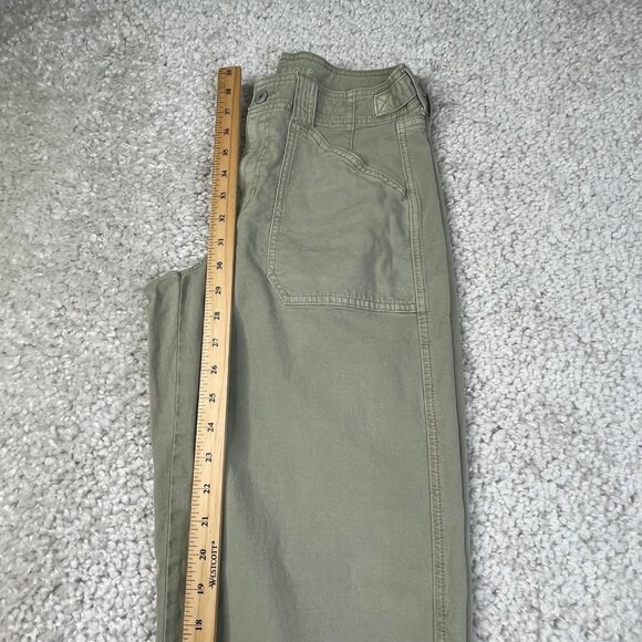 American Eagle Stretch Stovepipe Utility Pants Green Womens 4 - Picture 7 of 7